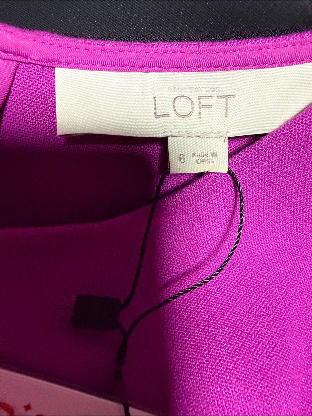 Loft  Magenta Sleeveless A-Line  Shift Dress Size 6 - Picture 5 of 6